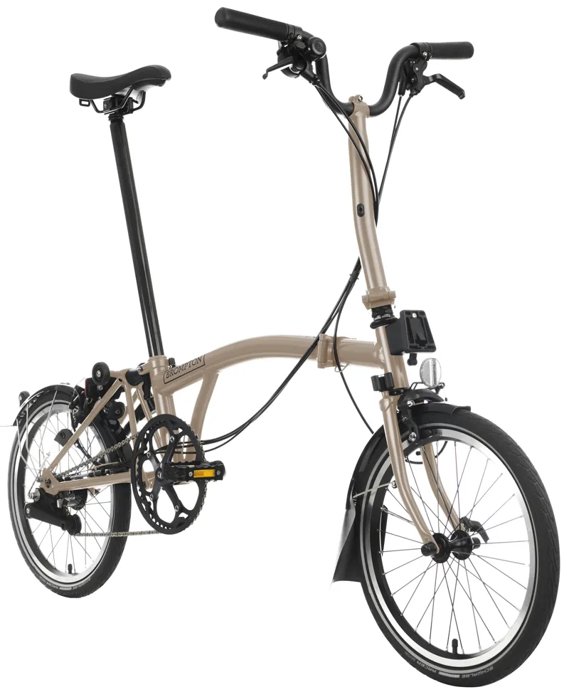 Brompton C Line 6-Speed Folding Bike 2025 in Dune Sand-1
